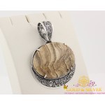 Жіночий кулон срібний яшма калахарі "Сахара" 3301 , Gold &amp Silver Gold & Silver, Украина
